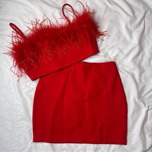 Anahi Skirt Set - Red (size medium)